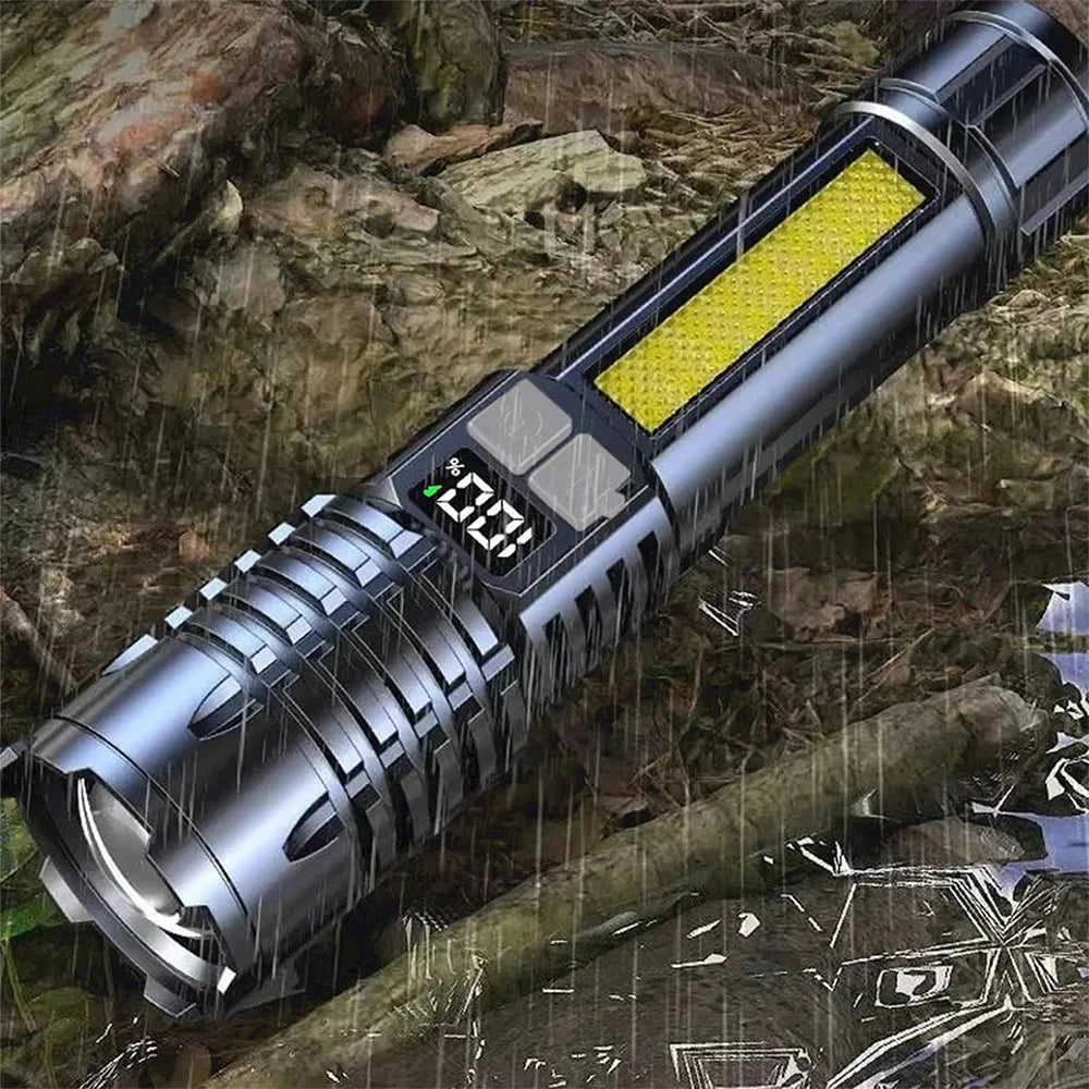High Power LED Flashlight Powerful TYPE-C Rechargeable